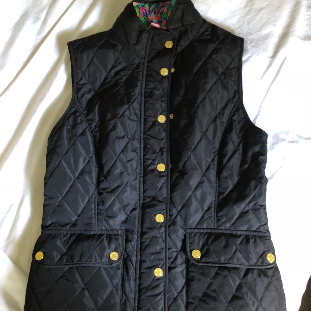 Lilly Pulitzer black vest Size Small